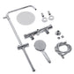 Baridi Thermostatic Shower Mixer Set, 20cm Round Head, Adjustable Rail - Chrome DH314