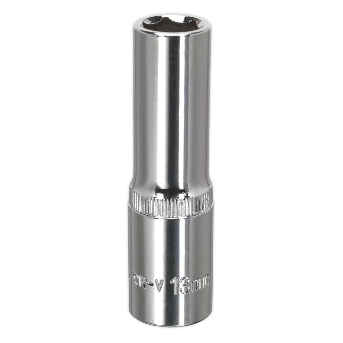 Sealey WallDrive Socket 13mm Deep 1/2"Sq Drive Fully Polished SP1213D
