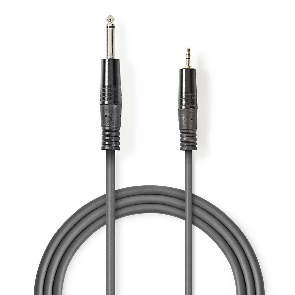 Nedis Stereo Audio Cable 6.35mm Male to 3.5mm Male 1.5m Grey COTH23205GY15