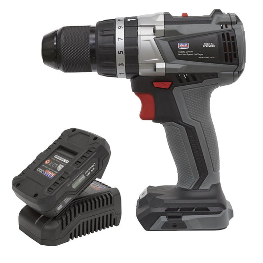 Sealey Brushless Hammer Drill/Driver Kit 13mm 20V 2Ah CP20VDDXKIT1