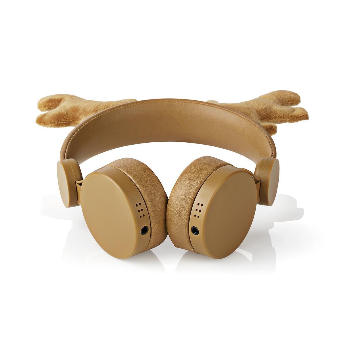 Nedis Wired Headphones 1.2m On-Ear Detachable Magnetic Ears Rudy Reindeer Brown - HPWD4000BN