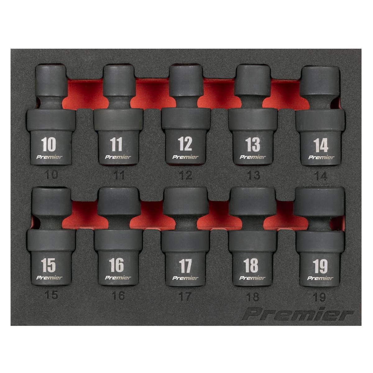 Sealey Premier Universal Joint Impact Socket Set 3/8"Sq Drive 10pc AK68220