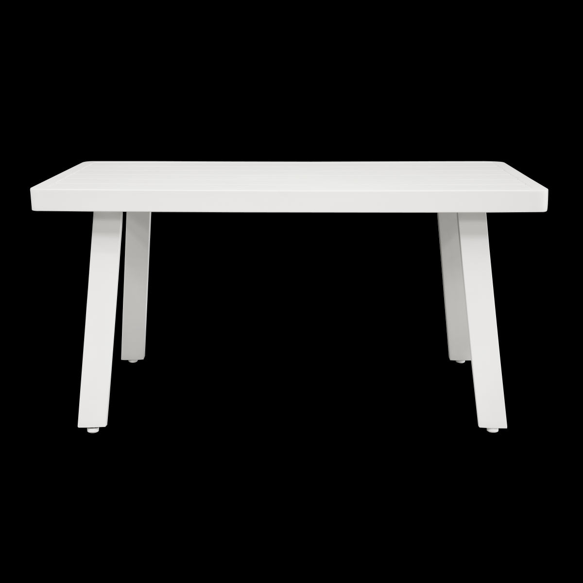 Dellonda Kyoto White 3 Piece Outdoor Garden Corner Sofa & Coffee Table Set DG53