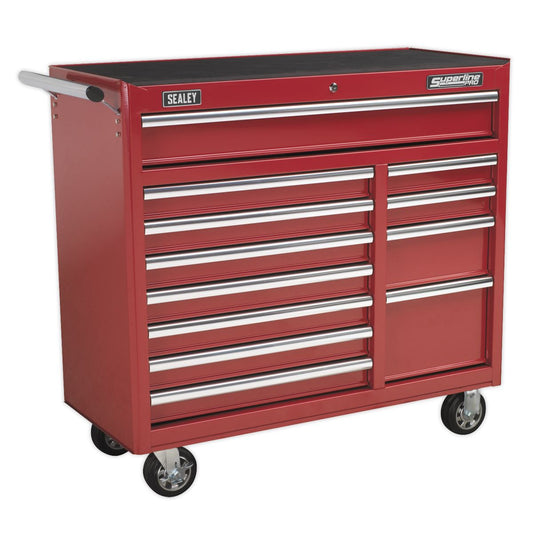 Sealey Rollcab 12 Drawer with Ball Bearing Slides Heavy-Duty - Red AP41120