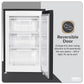Baridi 55cm Undercounter Freezer with Adjustable Thermostat, 85L - Black DH251