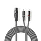 Nedis XLR Audio Cable XLR 3-Pin Female to 2x RCA Male 1.5m Grey COTH15220GY15