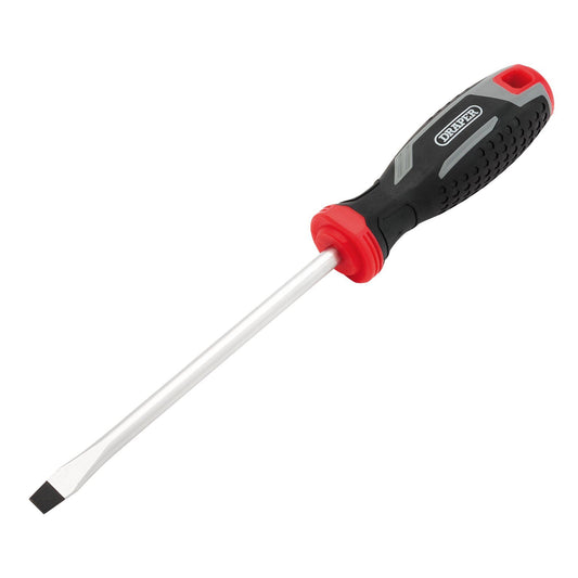 Draper Slotted Soft Grip Screwdriver, SL8 x 150mm