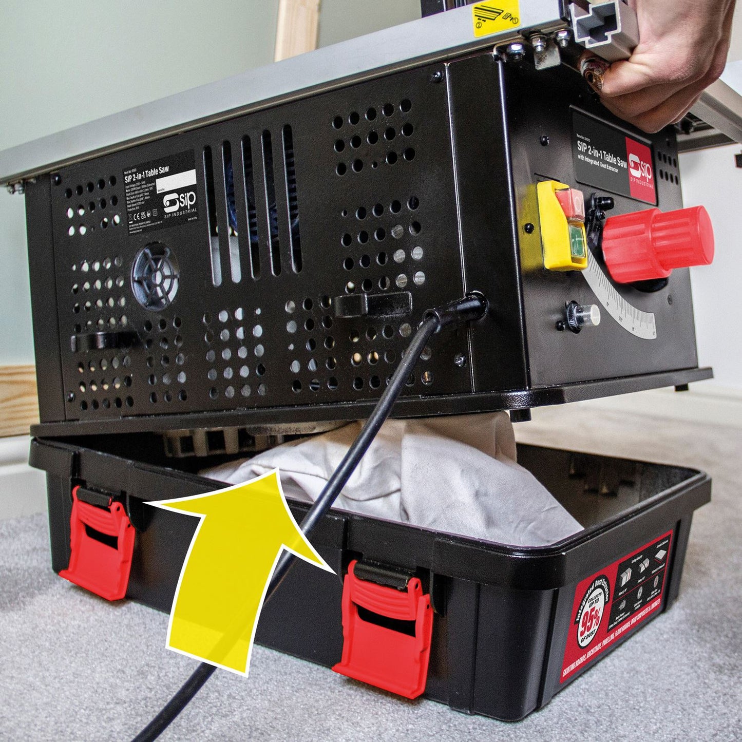 SIP Industrial 2-in-1 Table Saw with Integrated Dust Extractor