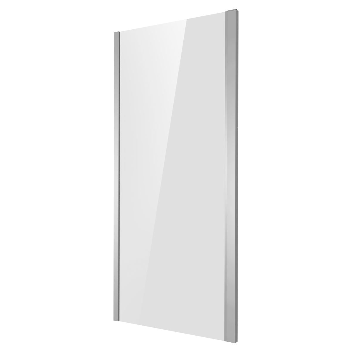 Baridi Side Panel for Sliding Shower Doors, 6mm Tempered Glass - Chrome DH296