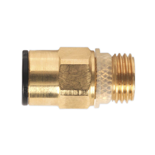 Sealey Brass SuperThread Str Adaptor 8mmx1/4"BSP Pk of 2 (RM10812) JGBC814
