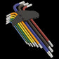 Sealey TRX-Star* Key Set 9pc Colour-Coded Extra Long AK7194