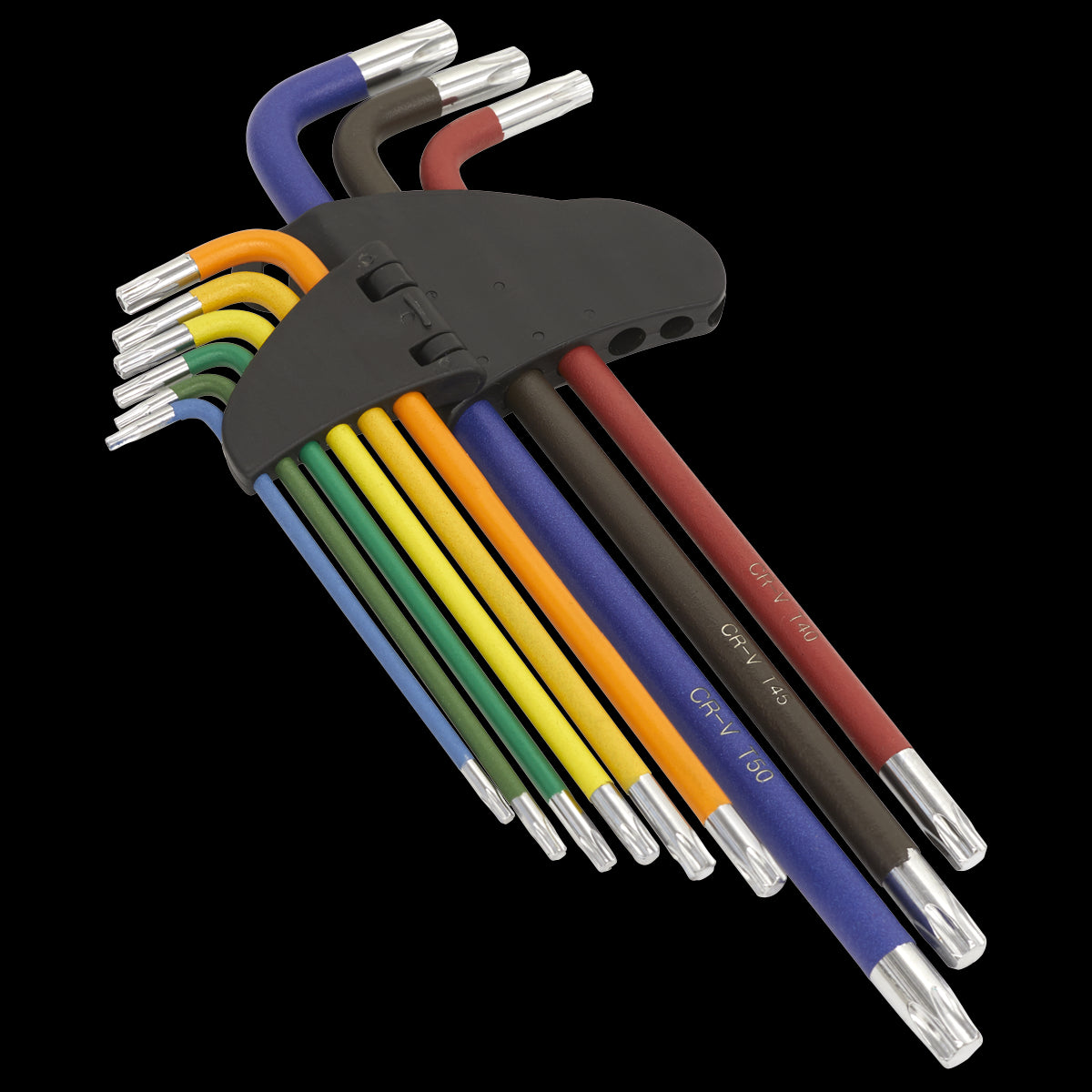 Sealey TRX-Star* Key Set 9pc Colour-Coded Extra Long AK7194