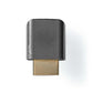 Nedis 90° HDMI Female to HDMI Male 90 Degree Coupler Gold Plated Gunmetal Grey - CVTB34901GY