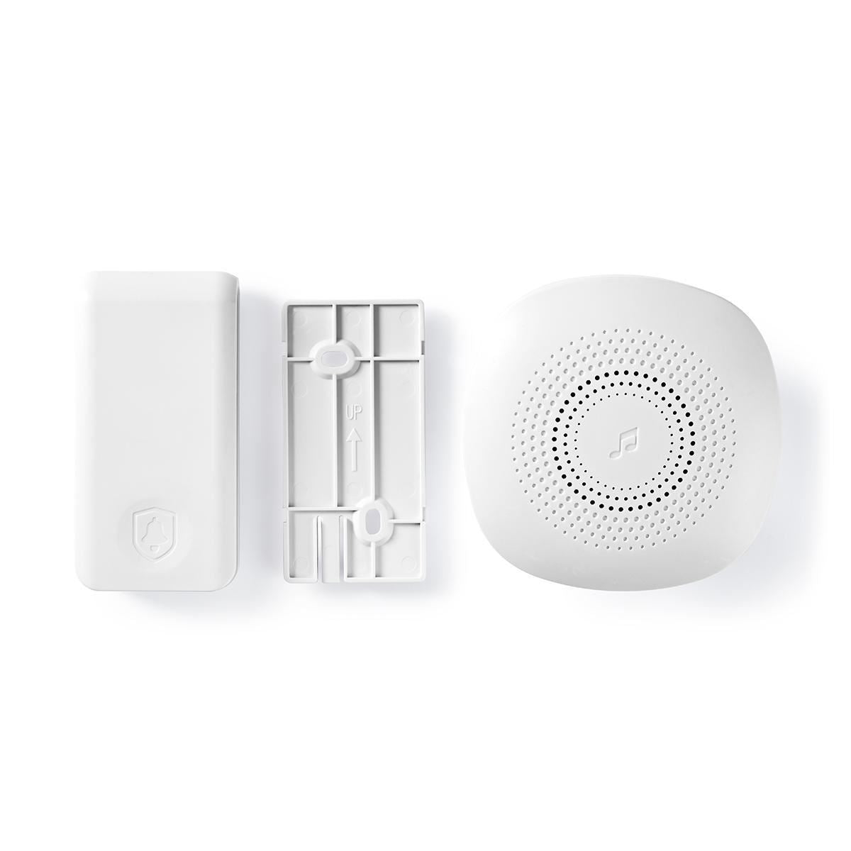 Nedis EU Wireless Doorbell Set Mains Powered 80dB Signal range 100m IP44 White - DOORBK240CWT