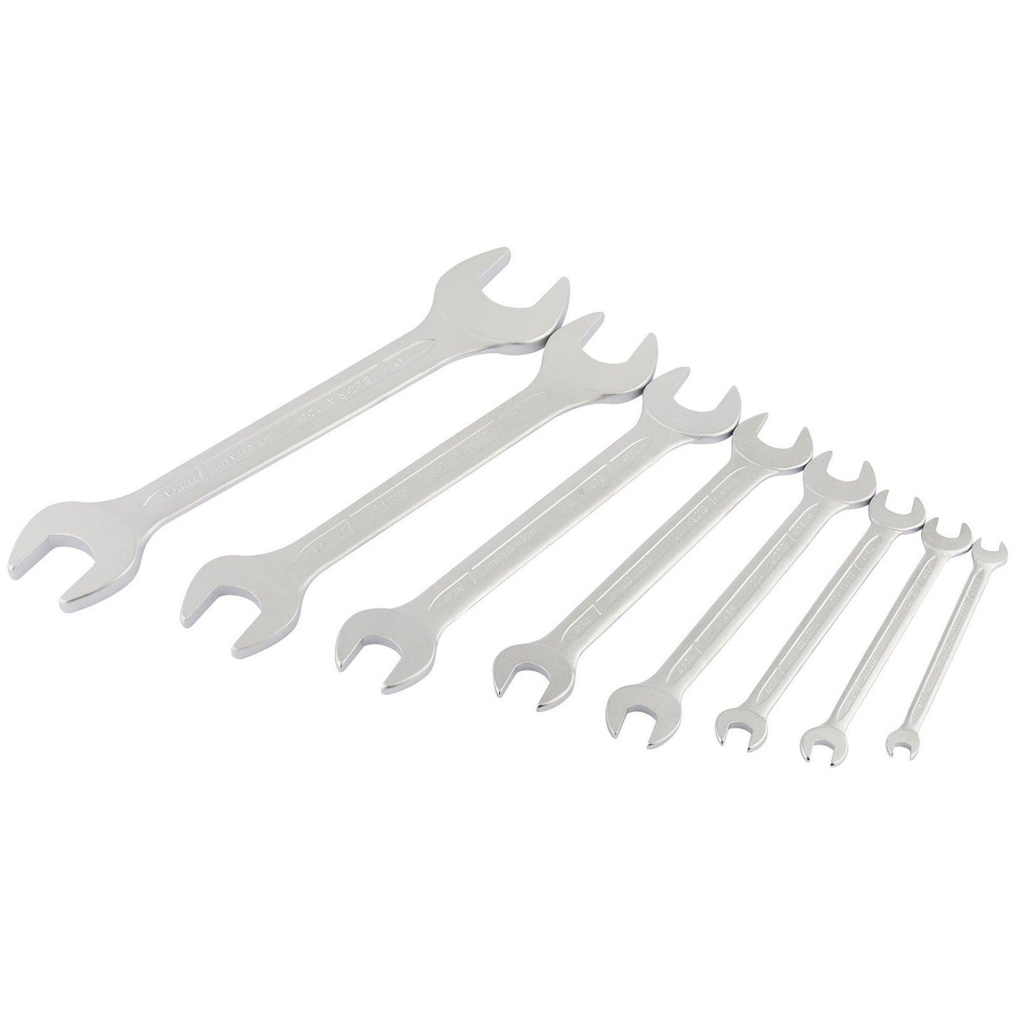 Elora 01218 100 S8AF 8 Piece Long Imperial Open End Spanner Set