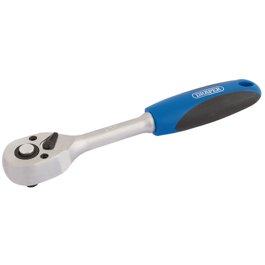 Draper 1/4" Square Drive 72 Tooth Reversible Soft Grip Ratchets - 16427
