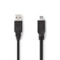Nedis USB 2.0 Cable A Male to Hirose Mini 4-pin Male 2m Black CCGP60200BK20
