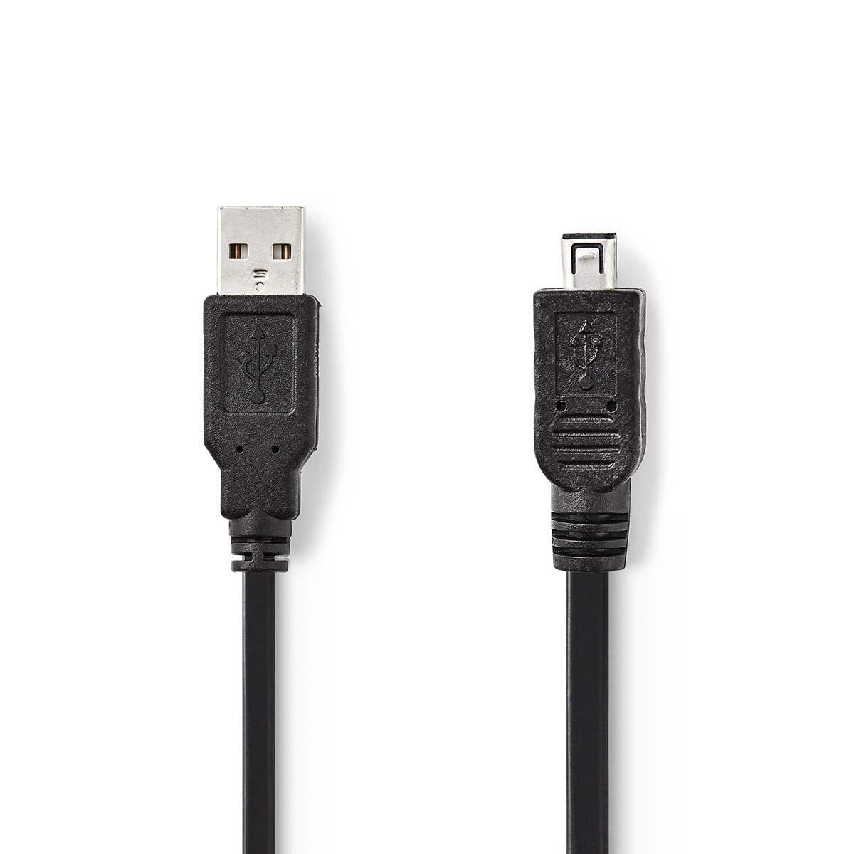 Nedis USB 2.0 Cable A Male to Hirose Mini 4-pin Male 2m Black CCGP60200BK20