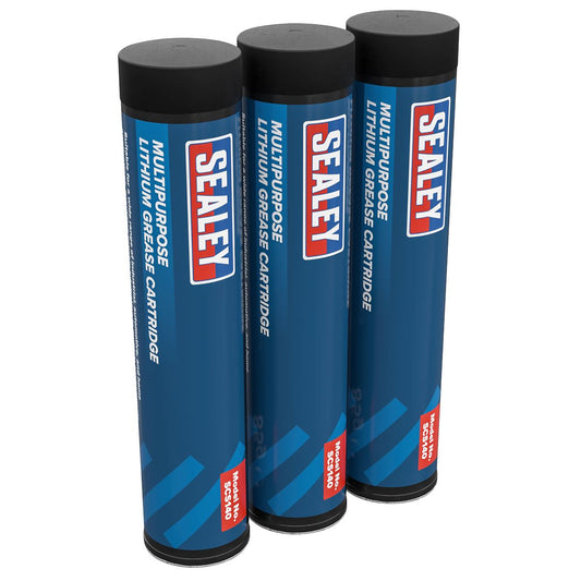 Sealey Multipurpose Lithium Grease Cartridge 85g - Pack of 3 SCS140