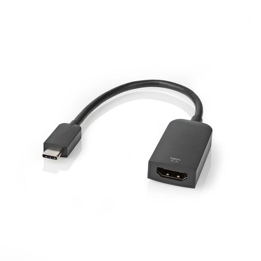 Nedis USB-C Adapter Cable Type-C Male to HDMI Output 0.2m Black