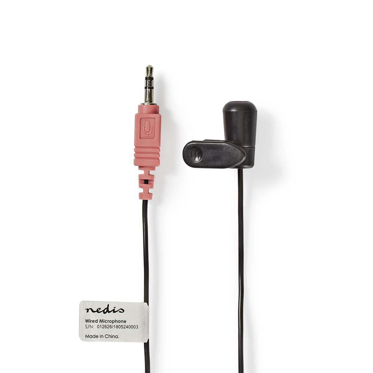 Nedis Wired Microphone Clip-on 3.5mm Black MICCJ100BK