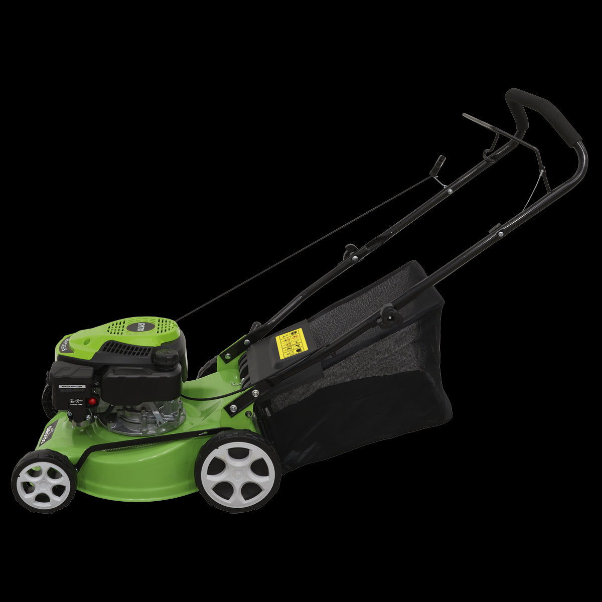 Dellonda Hand Propelled Petrol Lawnmower Grass Cutter, 132cc 16"/40cm 4-Stroke - DG100 DG100