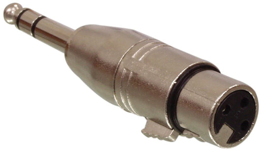 Glaxio 6.35mm stereo male to 3p XLR female adapter (Metal)