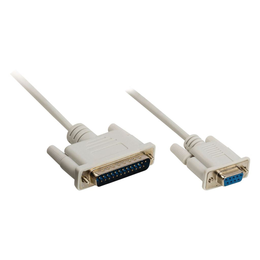 Valueline Printer cable D-SUB 25-pin male to D-SUB 9-pin female 2m ivory - CCGP52135IV20