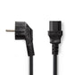 Nedis Power Cable Schuko Male Angled to C13 (IEC-320-C13) 2m Black - CEBW10000BK20
