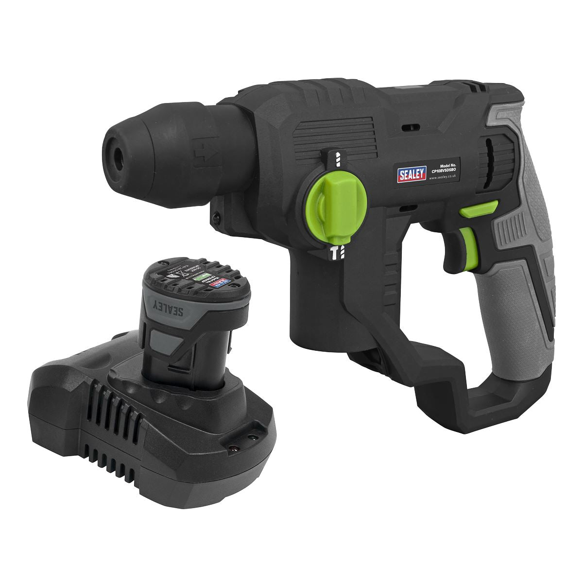 Sealey Cordless SDS Plus Rotary Hammer Drill Kit 10.8V 2Ah SV10.8V CP108VSDS