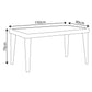 Sealey Dellonda Outdoor Dining Table Weather Resistant Glass Table 90x150cm DG206