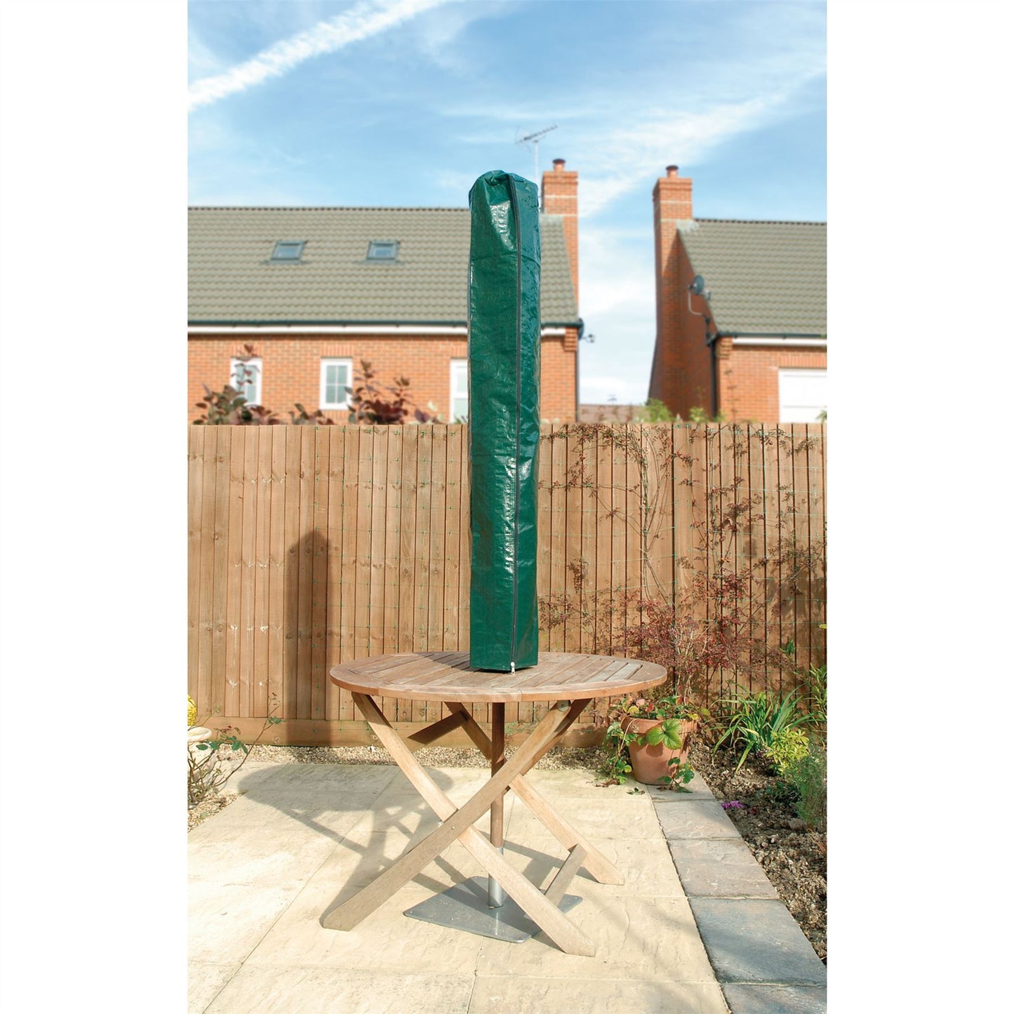 Draper 76233 Heavy Duty Parasol Rotary Clothes Airer Line Cover Weather Garden