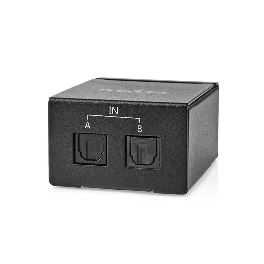 Digital Audio Switch 2-way Connection input DC Power/2x TosLink Connection output TosLink Female Manual/Switch Metal