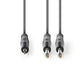 Nedis Stereo Audio Cable 2x 6.35mm Male to 3.5mm Male 3m Grey COTH23200GY30