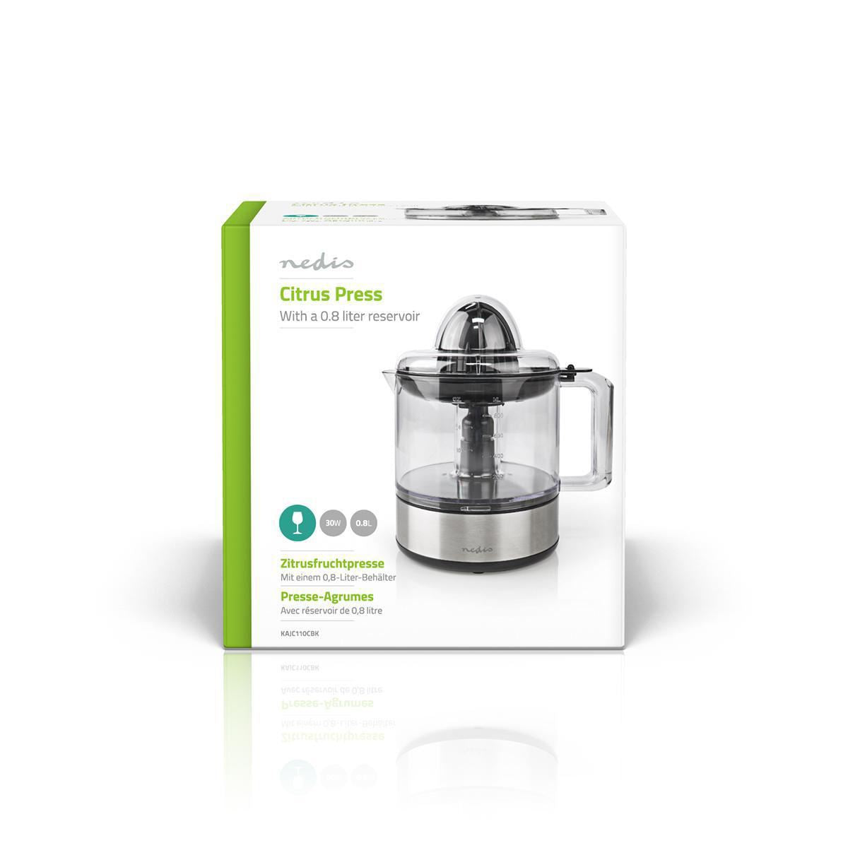 Nedis Citrus Juicer Press 30W 0.8L Lime, Lemon, Orange Squeezer Black - KAJC110CBK