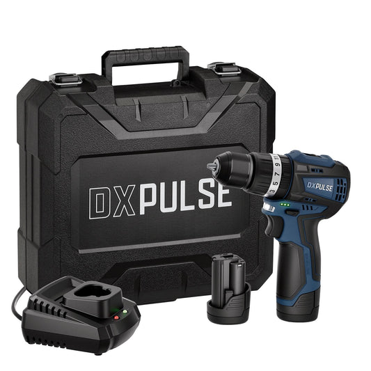 DXPULSE 12V Brushless Combi Drill Kit, 2 x 2.0Ah Batteries, 1 x Charger
