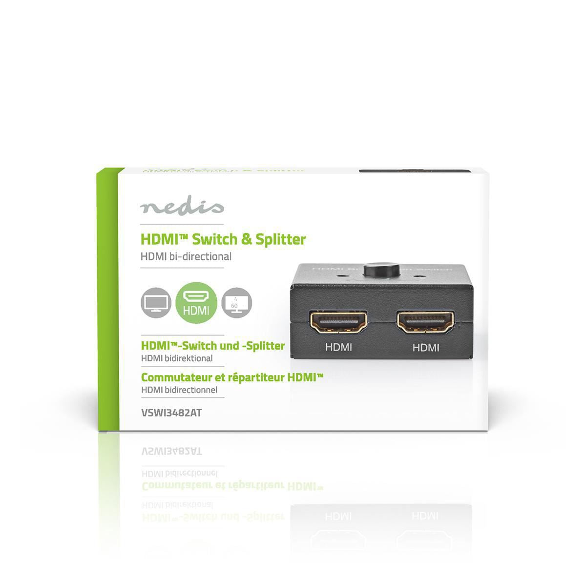 Bi-directional Switch 2x HDMI Output to 1x HDMI Input 2x HDMI - VSWI3482AT