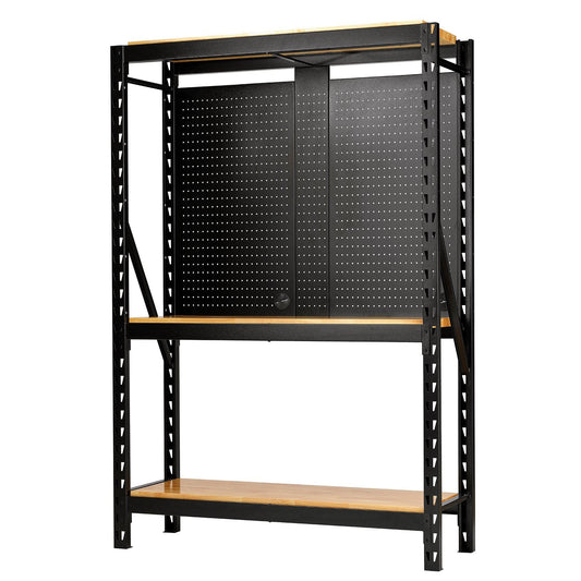 Draper BUNKER 17 Piece Modular 3 Tier Racking Hardwood Shelving/Pegboards 1500mm