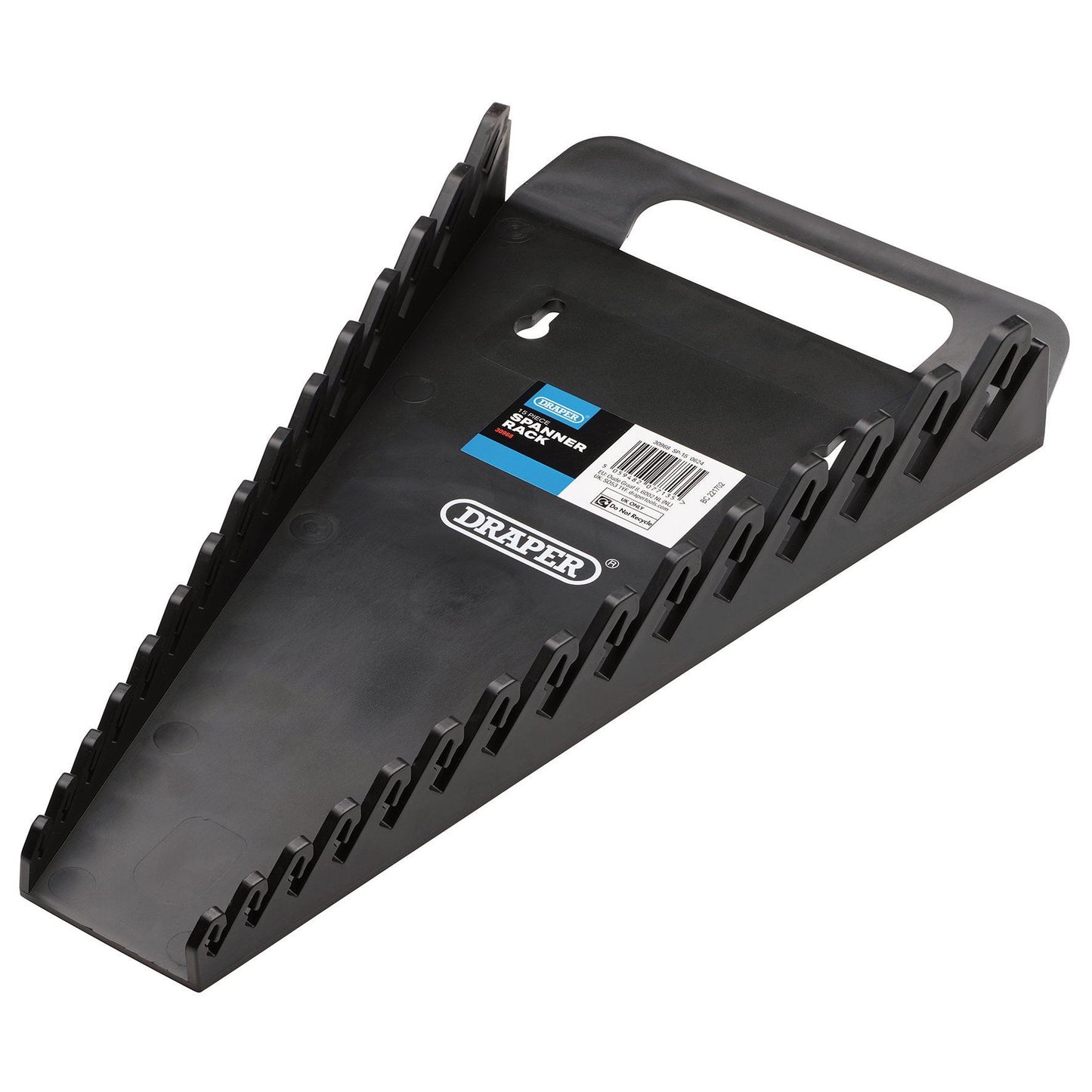 Draper Durable Thermoplastic Rubber Spanner Rack, Capacity 15