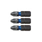 CK Tools Blue Steel Impact Screwdriver Bit 25mm PZ2 Card of 3 T4560 PZ2D
