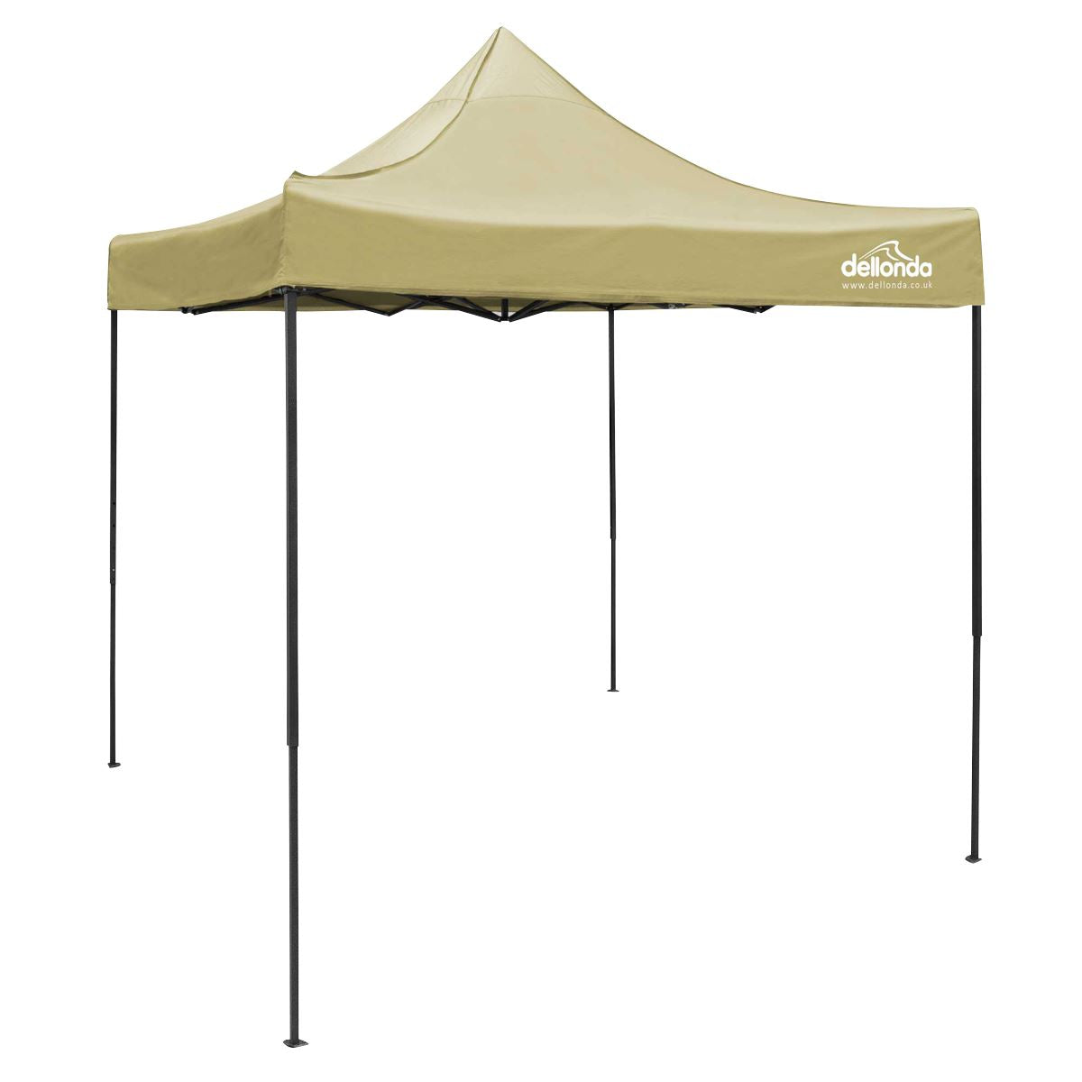 Sealey Dellonda Premium 2x2m Pop-Up Gazebo, Heavy Duty, PVC Coated, Water Resistant Fabric, Supplied with Carry Bag, Rope, Stakes & Weight Bags - Beige Canopy DG126