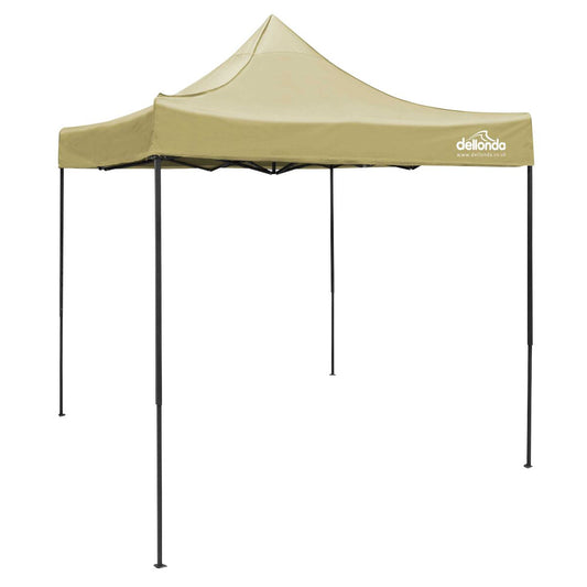 Sealey Dellonda Premium 2x2m Pop-Up Gazebo, Heavy Duty, PVC Coated, Water Resistant Fabric, Supplied with Carry Bag, Rope, Stakes & Weight Bags - Beige Canopy DG126