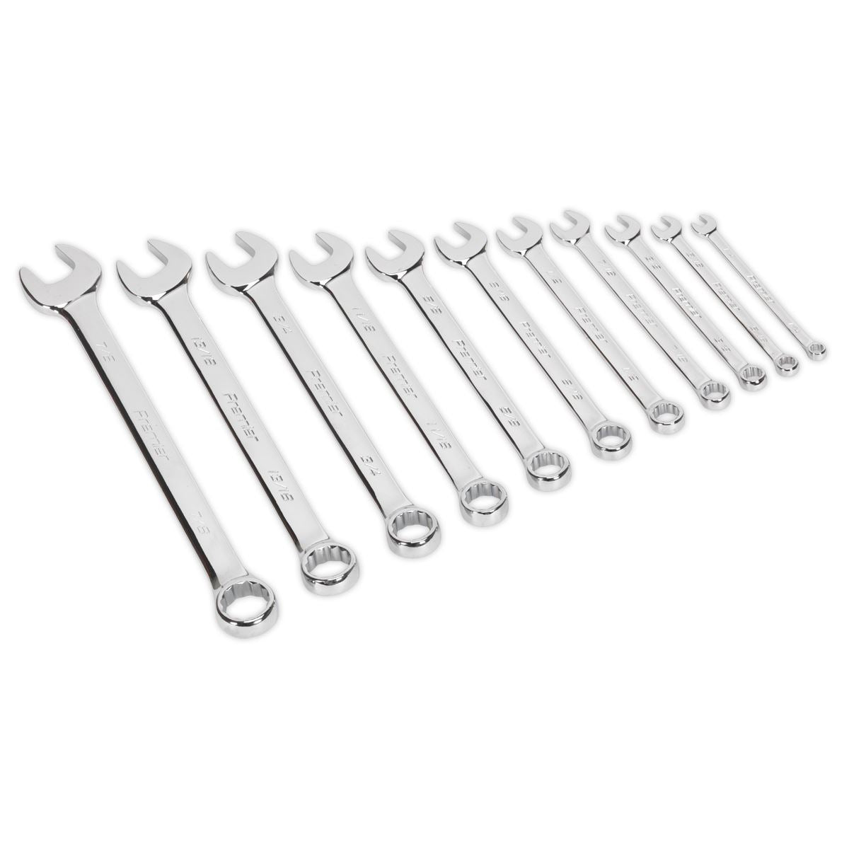 Sealey Combination Spanner Set 11pc Imperial AK630AF