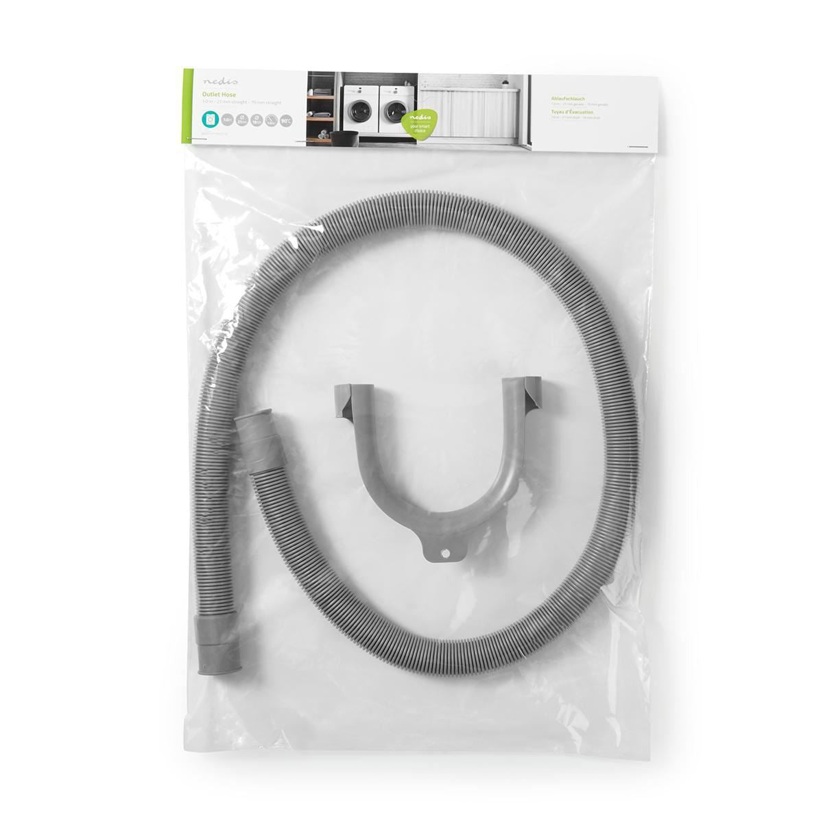 Nedis Outlet Hose 21mm Straight to 19mm Straight 1.5 bar 90 °C 1m - WAOH2119SSP10