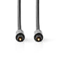 Nedis 2m Digital Audio Cable TosLink Male to TosLink Male Gun Metal Grey Braided - CATB25000GY20