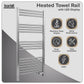 Baridi Electric Heated Towel Rail 1085 x 535mm with LED Display � Silver DH372