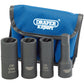 Draper 09539 - 4 Piece 1/2" Square Drive Wheel Nut Double Impact Socket Kit