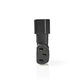 Nedis Power Connector IEC-320-C13 female to IEC-320-C14 male angled left/right (Black
