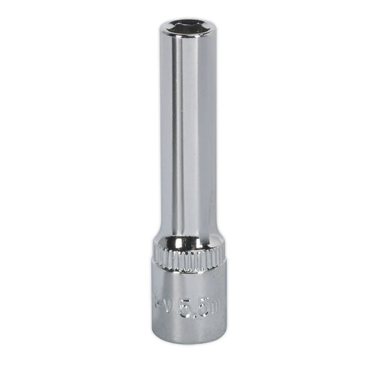 Sealey WallDrive Socket 5.5mm Deep 1/4"Sq Drive Fully Polished SP14055D