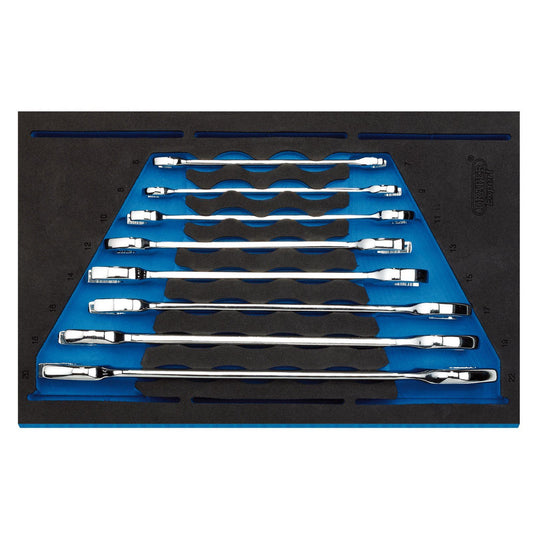 Draper Open Ended Spanner Set in 1/4 Drawer EVA Insert Tray (8 Piece) | 63524